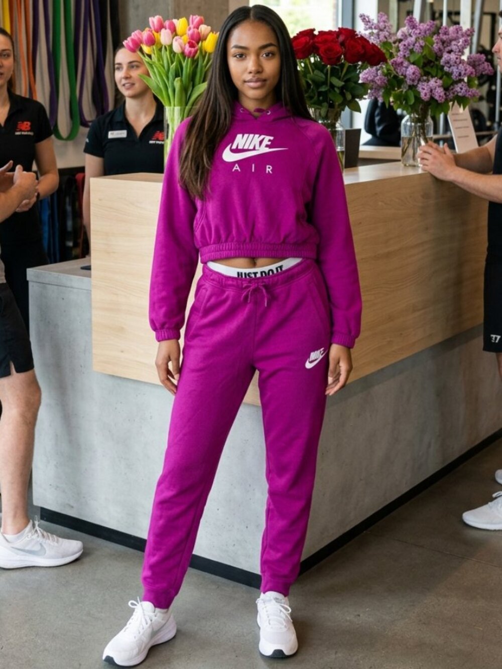 Nike Women’s Violet Two-Piece Track Set Hoodie & Pants Medium DM1716-564 CI1196-